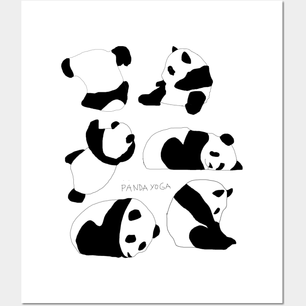 Panda Yoga Wall Art by agapimou